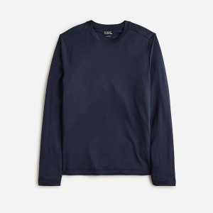 J.Crew Long-sleeve performance T-shirt with COOLMAX® technology Navy Factory Promo | 60LTVOBFK