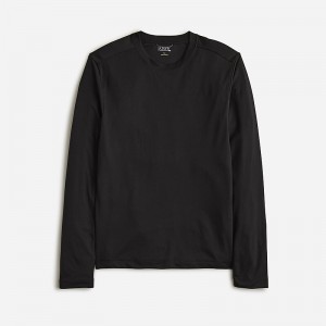 J.Crew Long-sleeve performance T-shirt with COOLMAX® technology Black Factory Promo | 62CEGTZPO