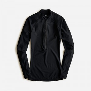 J.Crew Long-sleeve rash guard Black Factory Promo | 61LAHSKTJ