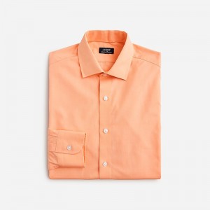 J.Crew Ludlow Premium fine cotton dress shirt Ed Check Orange White Factory Promo | 64NZDJWTV