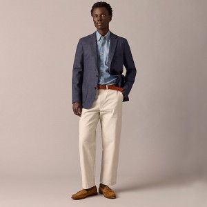 J.Crew Ludlow Slim-fit blazer in English cotton-wool blend Navy Glen Check Clearance | 35FTYCMDJ