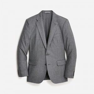 J.Crew Ludlow Slim-fit blazer in English cotton-wool blend Charcoal Outlet Online | 71EGABPVR