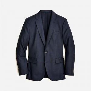 J.Crew Ludlow Slim-fit blazer in English cotton-wool blend Navy Clearance | 41ZWMBSRP