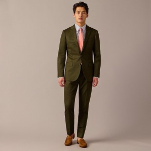 J.Crew Ludlow Slim-fit suit jacket in Italian chino Dark Olive Outlet Online | 75FDKJRTO