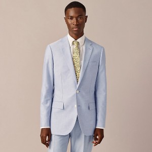 J.Crew Ludlow Slim-fit suit jacket in Portuguese cotton oxford Light Blue Clearance | 45OBFLGDP