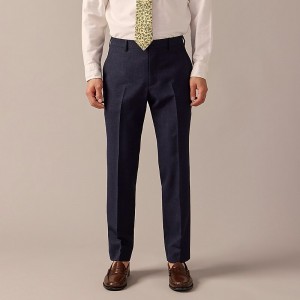 J.Crew Ludlow Slim-fit suit pant in English wool Navy Mini Check Outlet | 94MHZXOJD