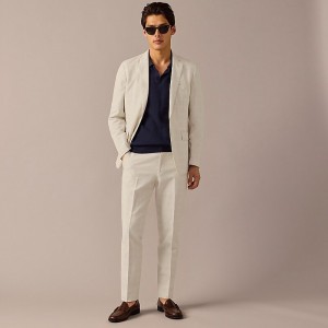 J.Crew Ludlow Slim-fit unstructured suit jacket in Irish cotton-linen blend Light Tan Glen Factory Promo | 62WDCIOGR