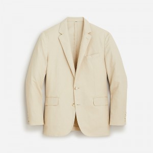 J.Crew Ludlow Slim-fit unstructured suit jacket in Irish cotton-linen blend Cream Sale | 20HILTMQZ