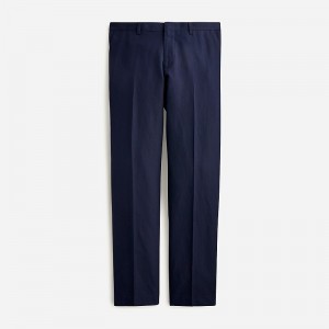 J.Crew Ludlow Slim-fit unstructured suit pant in Irish cotton-linen blend Dark Navy USA | 13OQXLIZJ