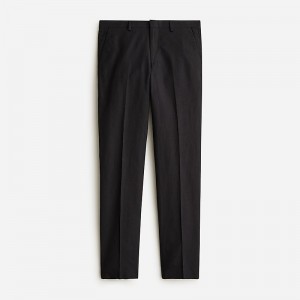 J.Crew Ludlow Slim-fit unstructured suit pant in Irish cotton-linen blend Black Factory Promo | 65OMDJHUY