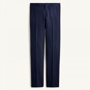 J.Crew Ludlow Slim-fit unstructured suit pant in Irish cotton-linen blend Navy Factory Promo | 60NYUOEMT