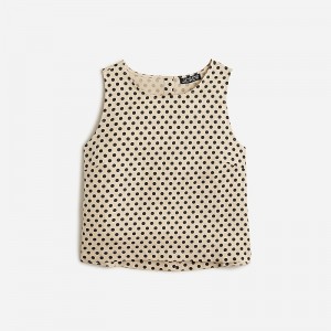 J.Crew Maxine button-back top in linen Toasted Cream USA | 17UQMPWBH