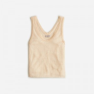 J.Crew Merino-linen blend sweater-tank Muslin White Factory Promo | 60XEKIVCZ