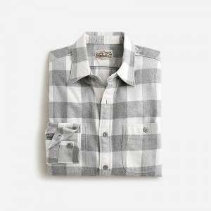 J.Crew Midweight flannel workshirt in regenerative cotton Canon Buffalo Check Gr Clearance | 31UPSLKCG