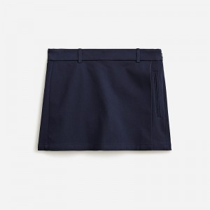 J.Crew Mini skort in bi-stretch cotton blend Navy Outlet Online | 72YATLGWR