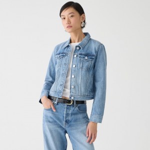 J.Crew New classic denim jacket in Alicia wash Bianca Wash Sale | 20RPAHYOI