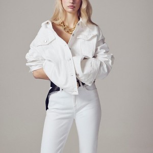 J.Crew New classic denim jacket in white White Denim Sale | 21EJSQPIK