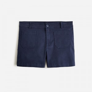 J.Crew New patch-pocket chino short Navy Factory Outlet | 57HTSQRNW