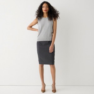 J.Crew No. 2 Pencil® skirt in Italian stretch wool Grey Clearance | 38SGLWQDF