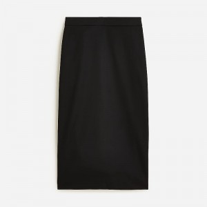 J.Crew No. 3 Pencil skirt in bi-stretch cotton blend Black Factory Outlet | 50IAVJLCG