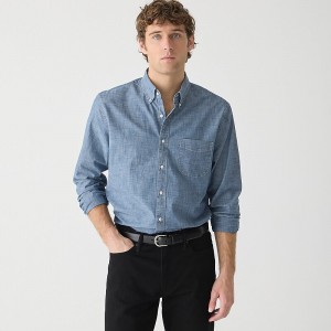 J.Crew Organic cotton chambray shirt in five-year wash One Year Wash Factory Outlet | 59COQJIDB