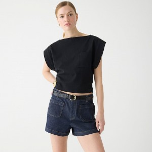 J.Crew Patch-pocket denim short in resin wash Resin Rinse Clearance | 41EILRNSA