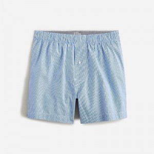 J.Crew Patterned boxers Classic Blue Micro Stri Factory Promo | 68VXKQAGZ