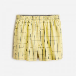 J.Crew Patterned boxers Dillon Pale Yellow Blue Factory Promo | 62BPCNTFJ