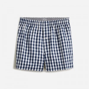 J.Crew Patterned boxers Van Buren Gingham Navy Outlet Online | 79PYGAVXC