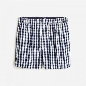 J.Crew Patterned boxers Van Buren Gingham Navy Outlet Online | 75EFKGAHM