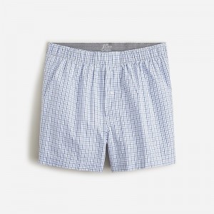 J.Crew Patterned boxers Window Space Blue Outlet | 96LVKIXPC