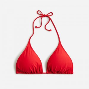 J.Crew Perfect string bikini top in reversible print Venetian Red Outlet Online | 76HWBAEUM