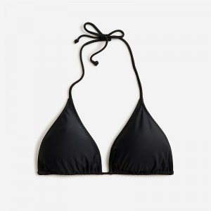 J.Crew Perfect string bikini top in reversible print Black Outlet Online | 79XAGIENB