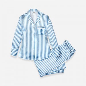 J.Crew Petite Plume™ pajama set in mulberry silk Blue Factory Promo | 60NDEGYWM