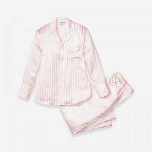 J.Crew Petite Plume™ pajama set in mulberry silk Pink Online | 09DSKUYGQ