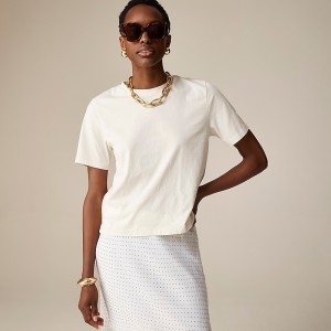 J.Crew Pima cotton relaxed T-shirt Natural Outlet Online | 71HZQBLCP