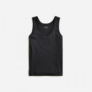 J.Crew Pima cotton scoopneck tank top Black Online | 07WKYGTZM