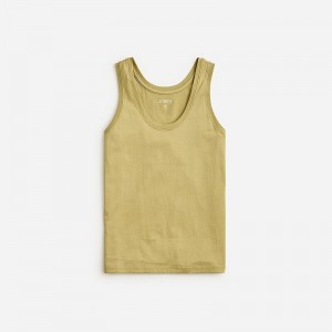 J.Crew Pima cotton scoopneck tank top Timbered Khaki Outlet Online | 72PAZHEFS