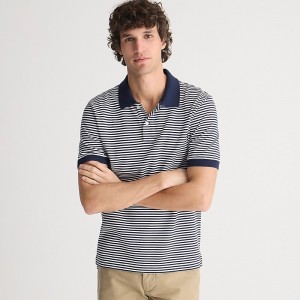 J.Crew Piqué polo shirt Navy White Sale | 20AMKIOEL