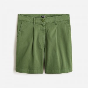 J.Crew Pleated capeside chino short Utility Green Outlet Online | 75FNZKSJO