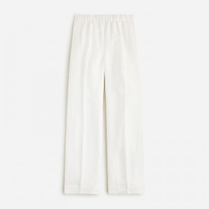 J.Crew Pleated pull-on pant in linen-cupro blend White Outlet Online | 78QXEKJRG