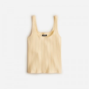 J.Crew Pointelle tank top Sunflower Sands Outlet | 96VAMWNYI