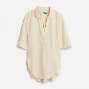 J.Crew Popover shirt in airy gauze White Clearance | 45WMCLXAQ