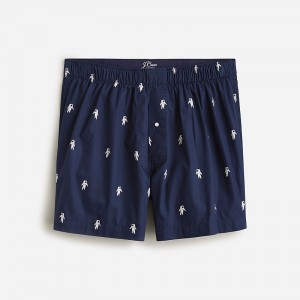 J.Crew Printed boxers Astronaut Critter Navy Online | 80ZNPDYMW