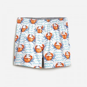 J.Crew Printed boxers Beach Crab White Coral Clearance | 48KQSULYT