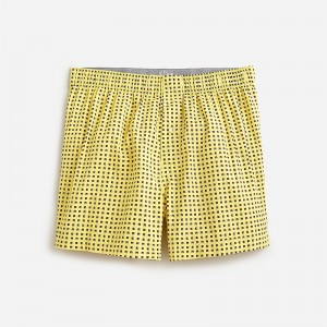 J.Crew Printed boxers Cube Geo Yellow Blue Factory Outlet | 51KQNCDHZ