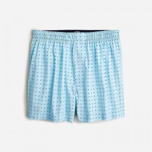 J.Crew Printed boxers Med Dot Ice Blue Multi Factory Promo | 65ORACFJQ