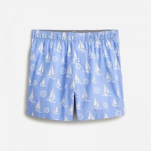 J.Crew Printed boxers Sea Sailor Blue White Sale | 26WHPUCAF