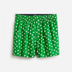 J.Crew Printed boxers Spring Clover Green Whi Online | 84FRVLCDO