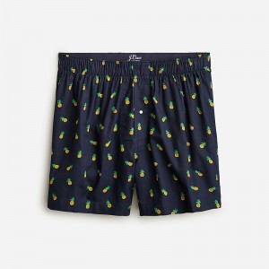 J.Crew Printed boxers Summer Pineapple Navy Y Clearance | 42THISNQJ